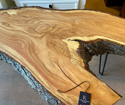 Hand Carved Live Edge Table