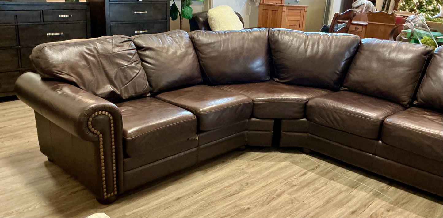 Woodley's Leather Sectional