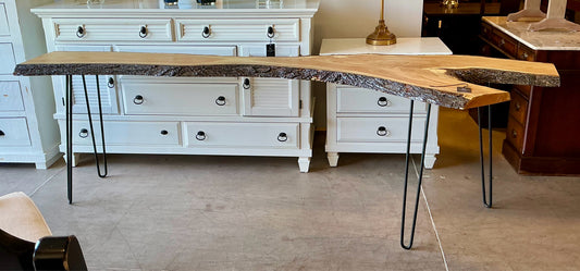 Hand Carved Live Edge Table