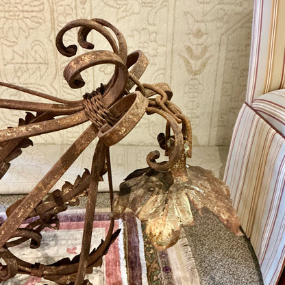 Antique Wrought Iron Candelabra/Chandelier