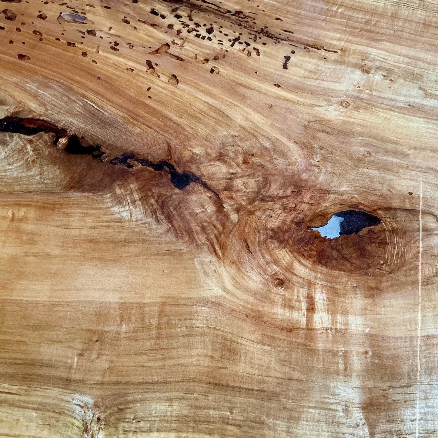 Hand Carved Live Edge Table