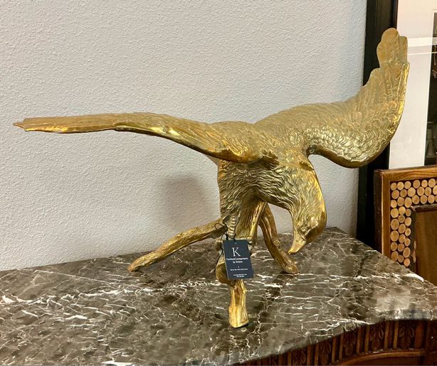 Brass Eagle Sculpture