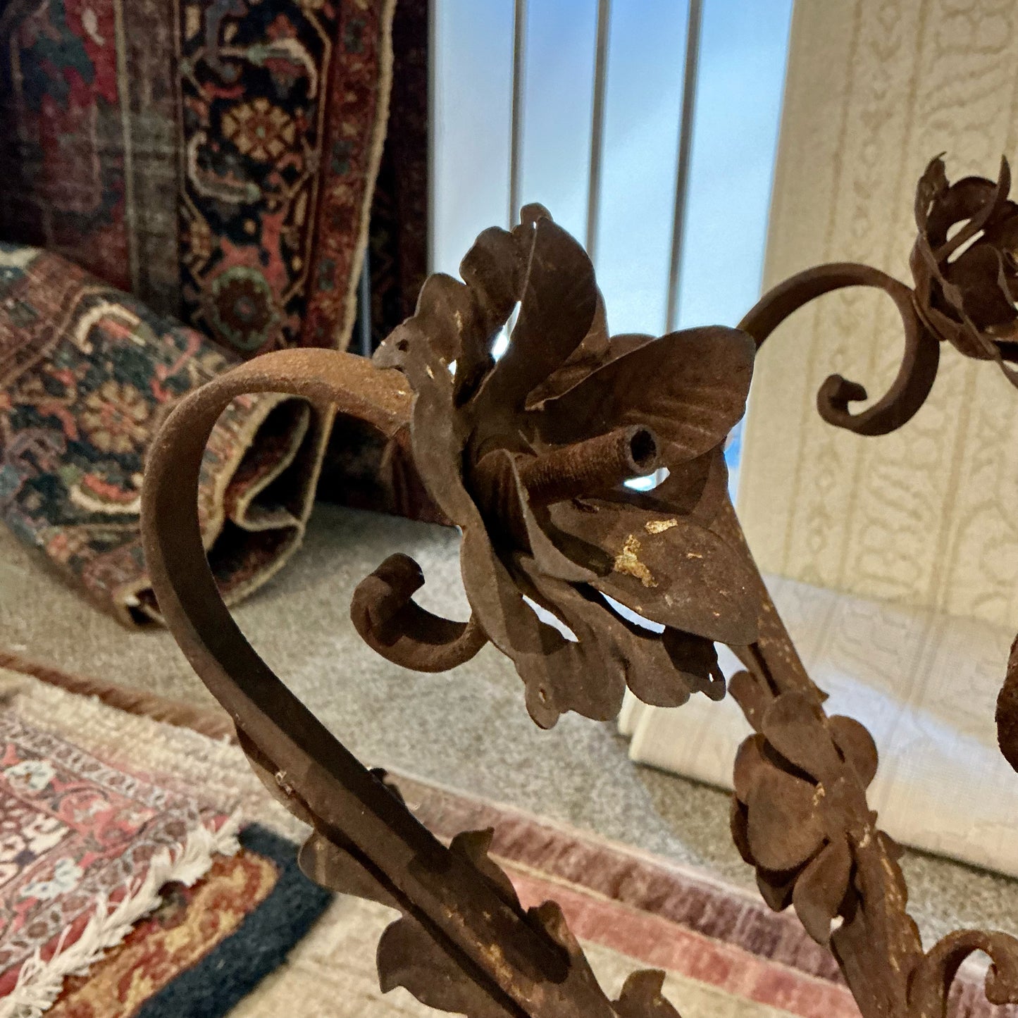 Antique Wrought Iron Candelabra/Chandelier