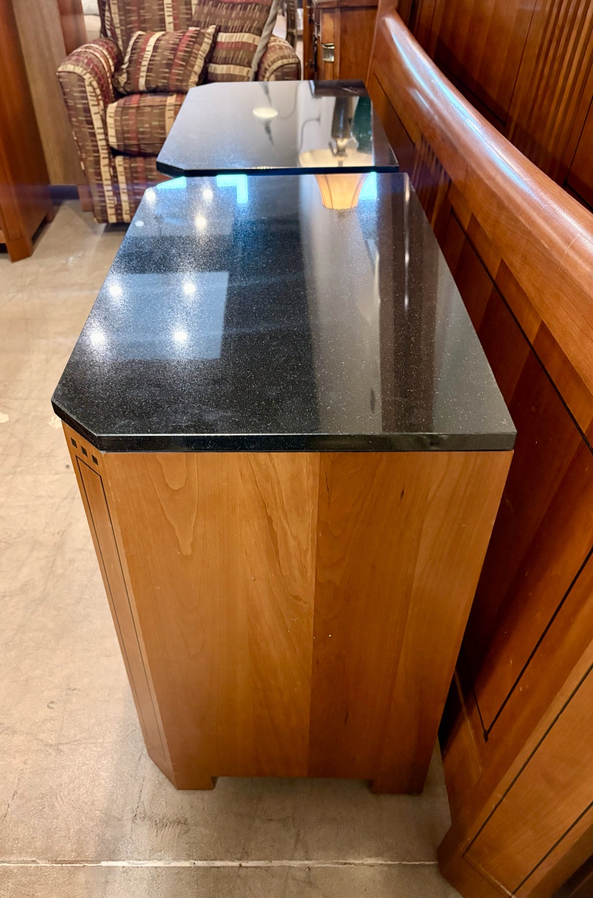 Stickley Four Poster Bed & Granite Top Nightstands