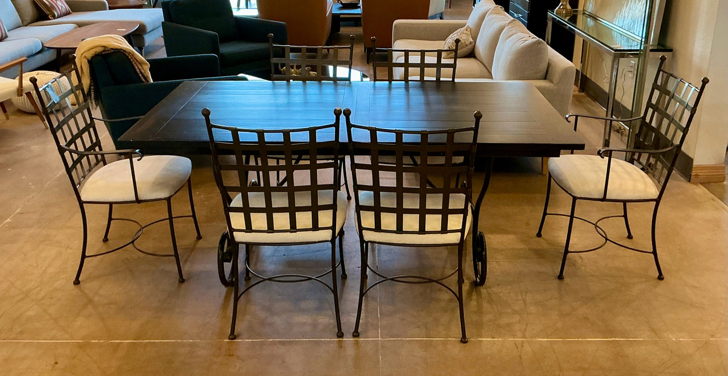 Charelston Forge Chairs w/Pottery Barn Table