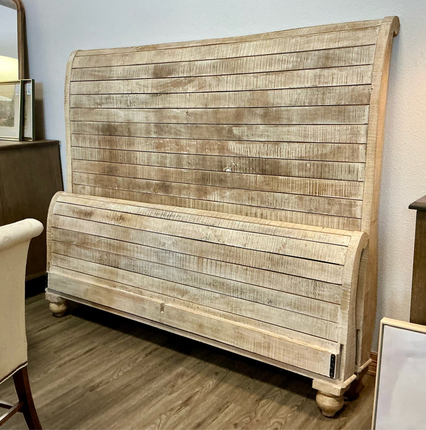 Rustic Sleigh King Bed