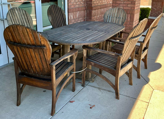 As Is Outdoor Patio & Six Chairs