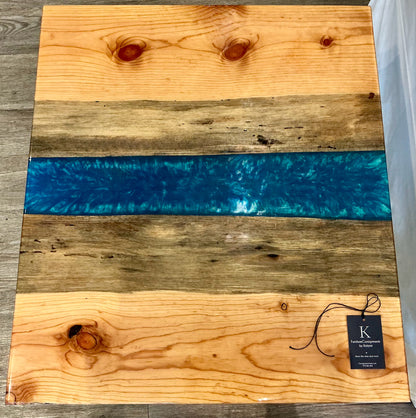 Hand Carved Epoxy Table