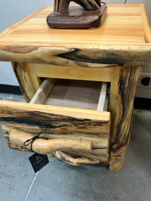 Knotty Aspen Nightstand