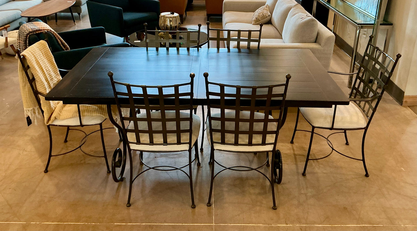 Charelston Forge Chairs w/Pottery Barn Table