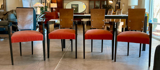 Andre' Sornay, Circa 1930 Dining Chair Set of 4