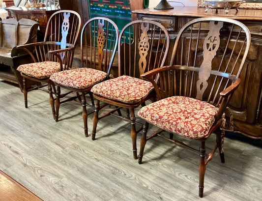 Wood & Floral Chairs