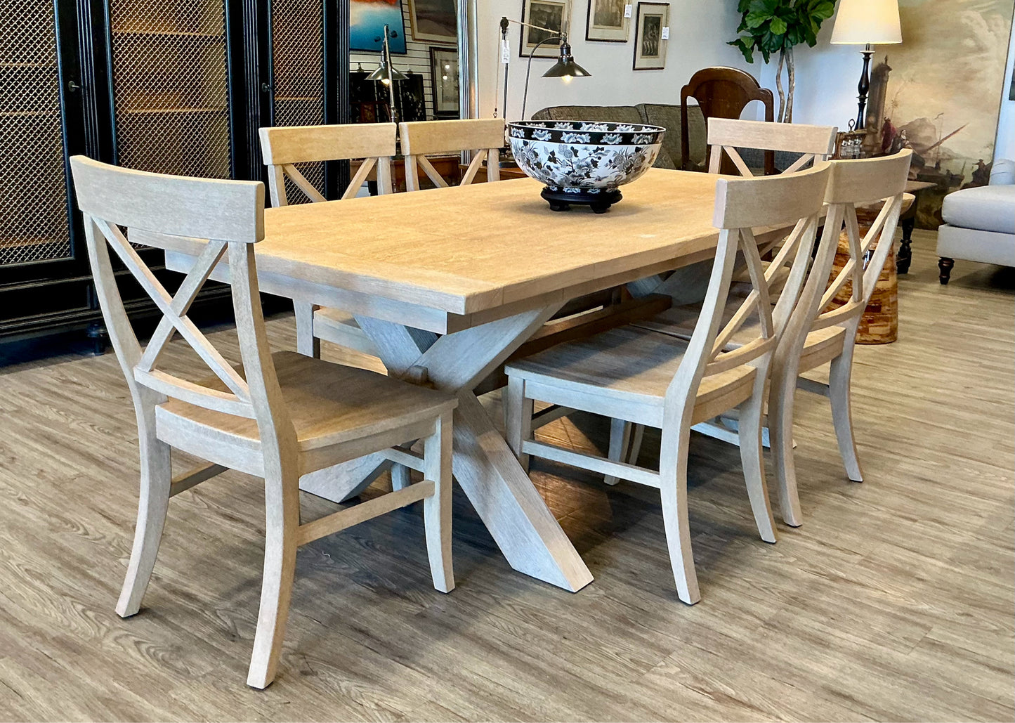Pottery Barn Dining Table & Six Chairs